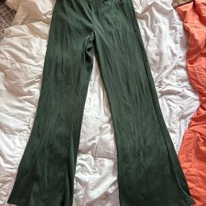Green Aerie Flare Pants